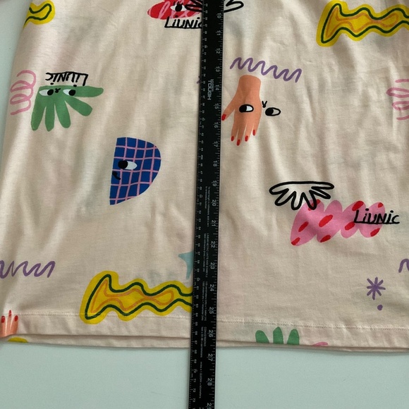 Liunic H&M Youth Kids T-Shirt 16/18 Multicolor Short Sleeve Artsy Skater Lounge - Picture 4 of 8